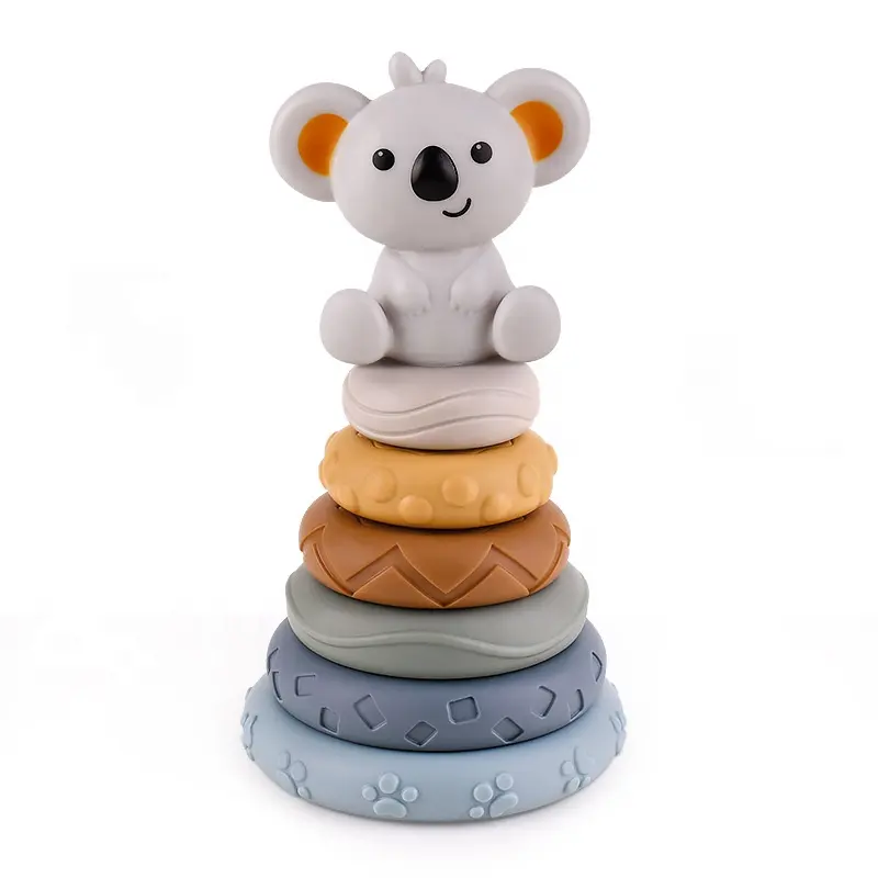 Baby Squeeze Stacking Rings+Koala Teething Toys (silicone)